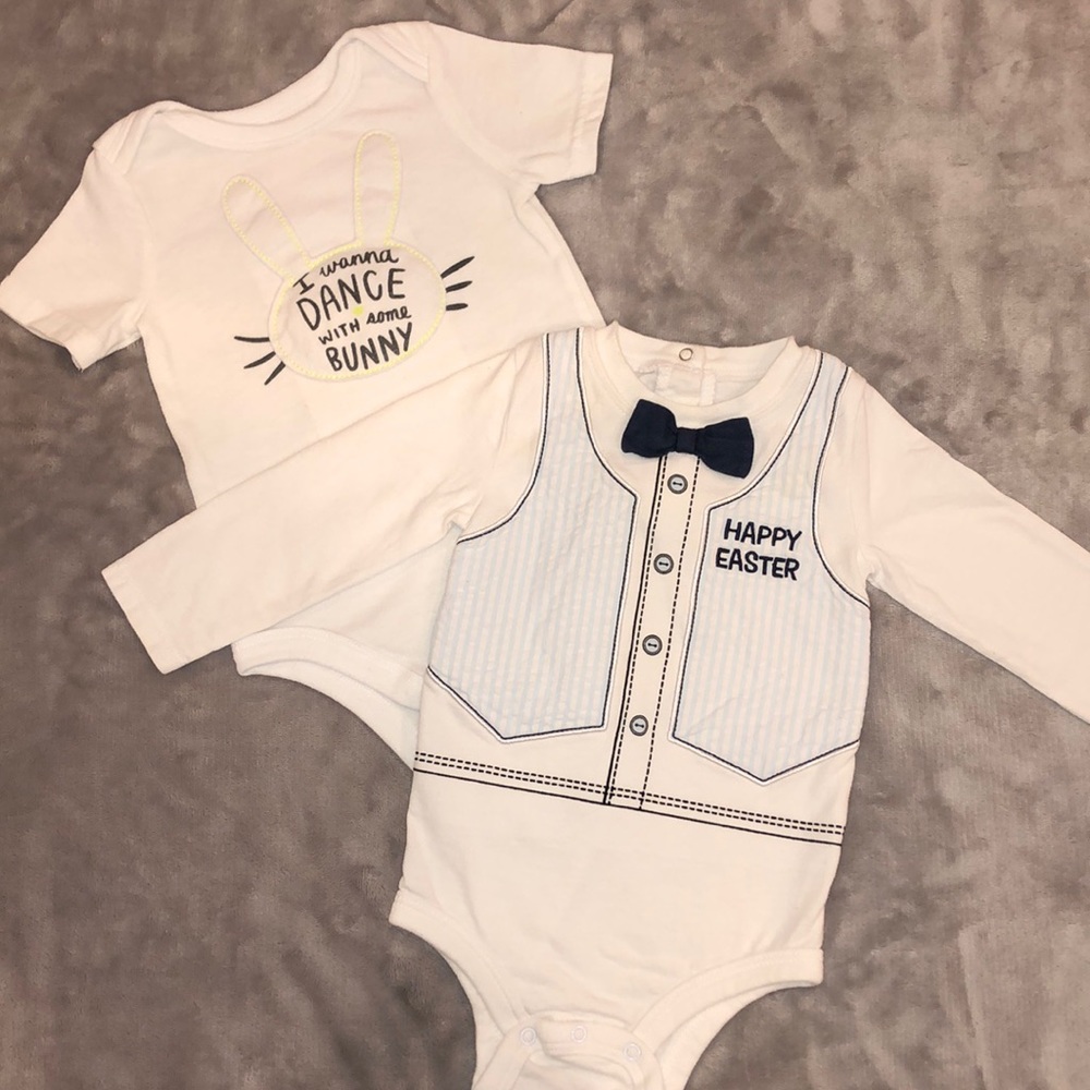 Easter Themed Bodysuit Bundle - sz 6-9M